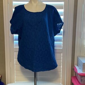 Intro. Royal Blue Lace Blouse